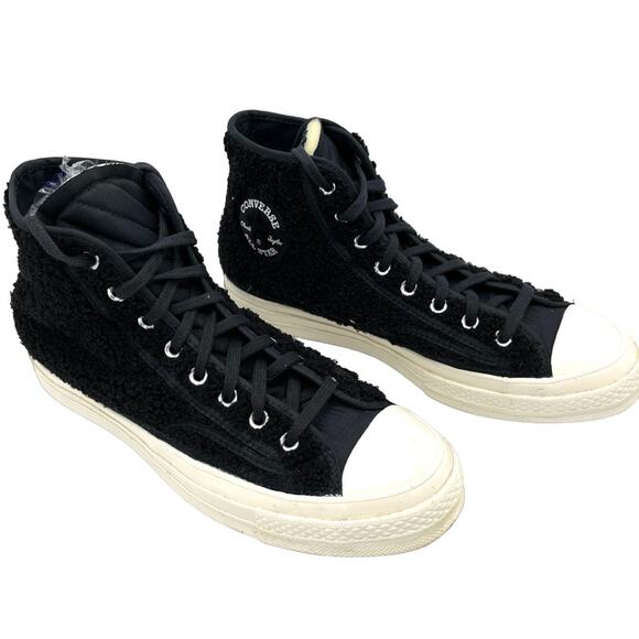 CONVERSE Chuck 70 Sherpa High Top Sneakers in Black & White SZ 10 - Picture 11 of 11